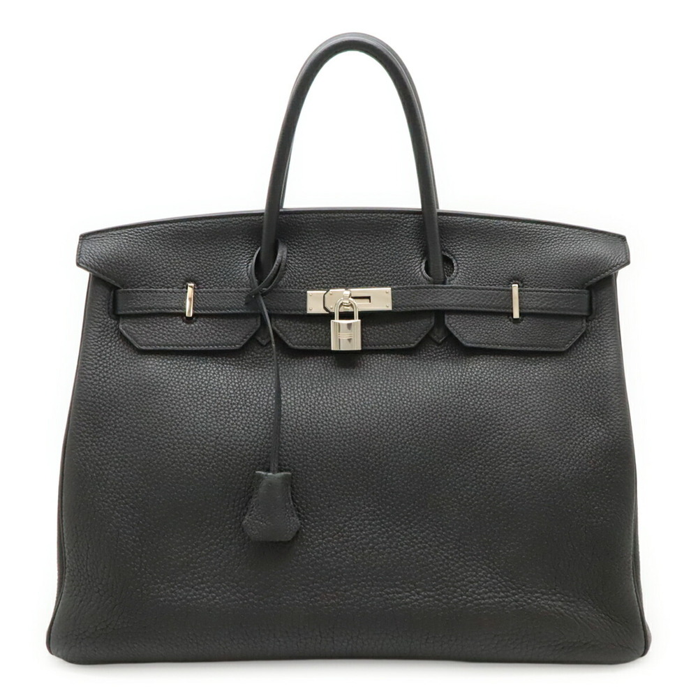 HERMES Birkin 40 Handbag, Togo Leather, Noir Black, X Stamp